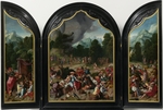 Leyden, Lucas, van - Triptychon mit der Anbetung des Goldenen Kalbes