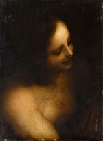 Unbekannter Künstler - Nackter Oberkörper einer Frau