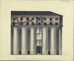 Wesnin, Leonid Alexandrowitsch - Entwurf für das Arcos-Gebäude