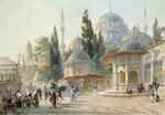 Flandin, Eugène-Napoleon - Die Schehzade Moschee in Konstantinopel