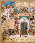 Iranischer Meister - Shah Anushirwan belagert die Festung von Saqila