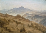 Friedrich, Caspar David - Landschaft mit dem Rosenberg in der böhmischen Schweiz