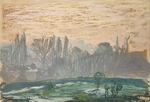 Monet, Claude - Winterliche Landschaft mit Abendhimmel