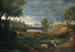 Poussin, Nicolas - Gewitterlandschaft mit Pyramus und Thisbe