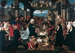 Cornelisz van Oostsanen, Jacob - Die Anbetung des Christuskindes mit der Familie Boelen