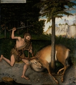 Cranach, Lucas, der Ältere - Herkules besiegt die Kerynitische Hirschkuh (Aus der Herkules-Legende)