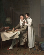 Boilly, Louis-Léopold - Die Geografiestunde. (Porträt von Monsieur Gaudry mit Tochter)