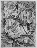 Piranesi, Giovanni Battista - Die Zugbrücke. Aus: Carceri d'Invenzione (Erfundener Kerker)