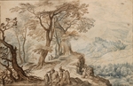 Brueghel, Jan, der Jüngere - Landschaft mit Tobias und dem Engel