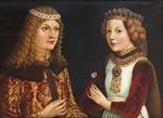Unbekannter Künstler - Verlobungsbild von Ladislaus Postumus (1440-1457) und Magdalena von Frankreich (1443-1495)