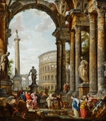 Pannini (Panini), Giovanni Paolo - Der Philosoph Diogenes wirft seine Trinkschale weg