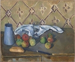 Cézanne, Paul - Früchte, Serviette und Milchkanne