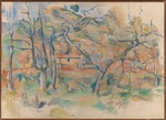 Cézanne, Paul - Bäume und Häuser, Provence