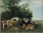 Courbet, Gustave - Ruhepause bei der Heuernte, Montagnes du Doubs