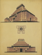 Schtschussew, Alexei Wiktorowitsch - Das Lenin-Mausoleum (Erste Version des endgültigen Projekts)
