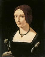 Boltraffio, Giovanni Antonio - Bildnis einer Dame als Heilige Lucia