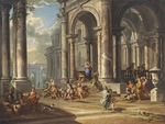 Pannini (Panini), Giovanni Paolo - Jesus vertreibt die Wechsler aus dem Tempel