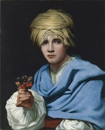 Sweerts, Michiel - Junge mit Turban, Blumensträußchen haltend