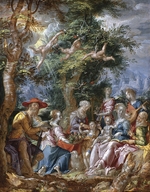 Wtewael, Joachim - Die Heilige Familie mit den Heiligen und Engeln