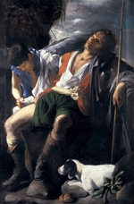 Saraceni, Carlo - Heiliger Rochus, von einem Engel gepflegt