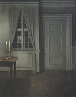 Hammershøi, Vilhelm - Interieur mit zwei Kerzen