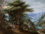 Clerck, Hendrick, de - Landschaft mit Tobias und dem Engel
