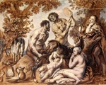 Jordaens, Jacob - Die Ziege Amalthea ernährt Zeus