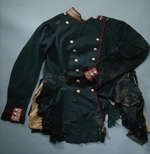 Historisches Objekt - Fragmente von Alexanders II. Offiziersuniform der Leibgarde Feld-Pionier-Bataillons, die er trug am 13. März 1881 (am Tag seiner