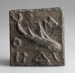 Antike Kunst - Das Gewicht mit Darstellung eines Delphins, mit Harpune durchbohrt