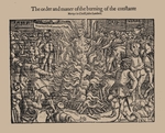 Unbekannter Künstler - John Lambert. Illustration aus Acts and Monuments (Buch über die Märtyrer) von John Foxe