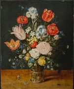 Brueghel, Jan, der Ältere - Blumenstrauß in einem Glasbecher