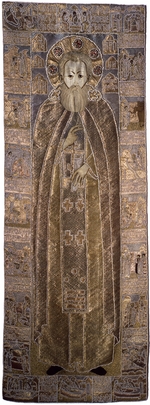 Werkstatt von Anna Iwanowna Stroganowa - Grabtuch von Heiligen Sergius von Radonesch