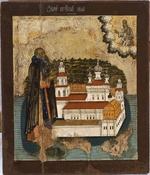 Russische Ikone - Der Heilige Nilus vom Seligersee