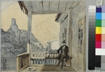 Gagarin, Grigori Grigoriewitsch - Fürst Sergei Wassiljewitsch Dolgorukow (1820-1853) an der Station in Lars