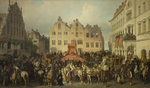 Kotzebue, Alexander von - General Scheremetjew nimmt 1710 im Namen Peters des Großen den Huldigungseid der Stadt Riga entgegen