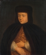 Unbekannter Künstler - Porträt der Zarin Natalia Naryschkina (1651-1694), Frau des Zaren Alexei I. von Russland