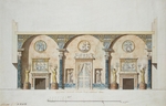 Cameron, Charles - Entwurf der Haupthalle im Achat-Pavillon von Zarskoje Selo
