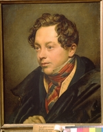 Kiprenski, Orest Adamowitsch - Porträt von Maler Pjotr Bassin (1793-1877)