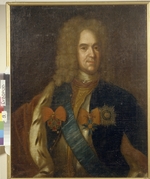 Unbekannter Künstler - Porträt des Feldmarschalls Alexander Danilowitsch Fürst Menschikow (1673-1729)
