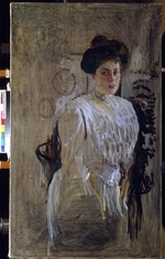 Serow, Valentin Alexandrowitsch - Porträt von Margarita Kirillowna Morosowa, geb. Mamontowa (1873-1958)