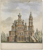 Quarenghi, Giacomo Antonio Domenico - Projekt der Mariä-Entschlafen-Kirche auf der Pokrowka-Strasse in Moskau