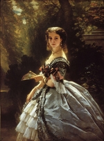 Winterhalter, Franz Xavier - Porträt von Fürstin Jelisaweta Esperowna Trubezkaja, geb. Belosselskaja-Beloserskaja (1834-1907)