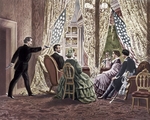 Unbekannter Künstler - Das Attentat auf Abraham Lincoln am 14. April 1865