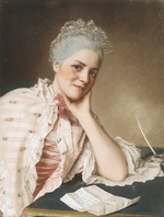 Liotard, Jean-Étienne - Porträt von Sängerin Mademoiselle Louise Jacquet