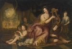 Coypel, Antoine - Allegorie der Musik. Porträt von Madame de Maintenon (1635-1719) mit Kinder von Louis XIV.