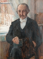 Edelfelt, Albert Gustaf Aristides - Porträt von Dichter Zacharias Topelius (1818-1898)