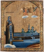 Russische Ikone - Der Heilige Nilus vom Seligersee