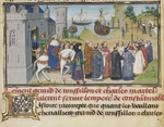 Liédet, Loyset - Der byzantinische Kaiser begrüßt Roussillon und Martel
