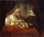Rembrandt van Rhijn - Jakob segnet seine Enkel