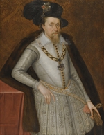 De Critz (Decritz), John, der Ältere - Porträt von König Jakob I. von England (1566-1625)